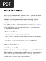 OBIEE, OBIA, and OBEE Explained | PDF | Business Intelligence | Oracle ...