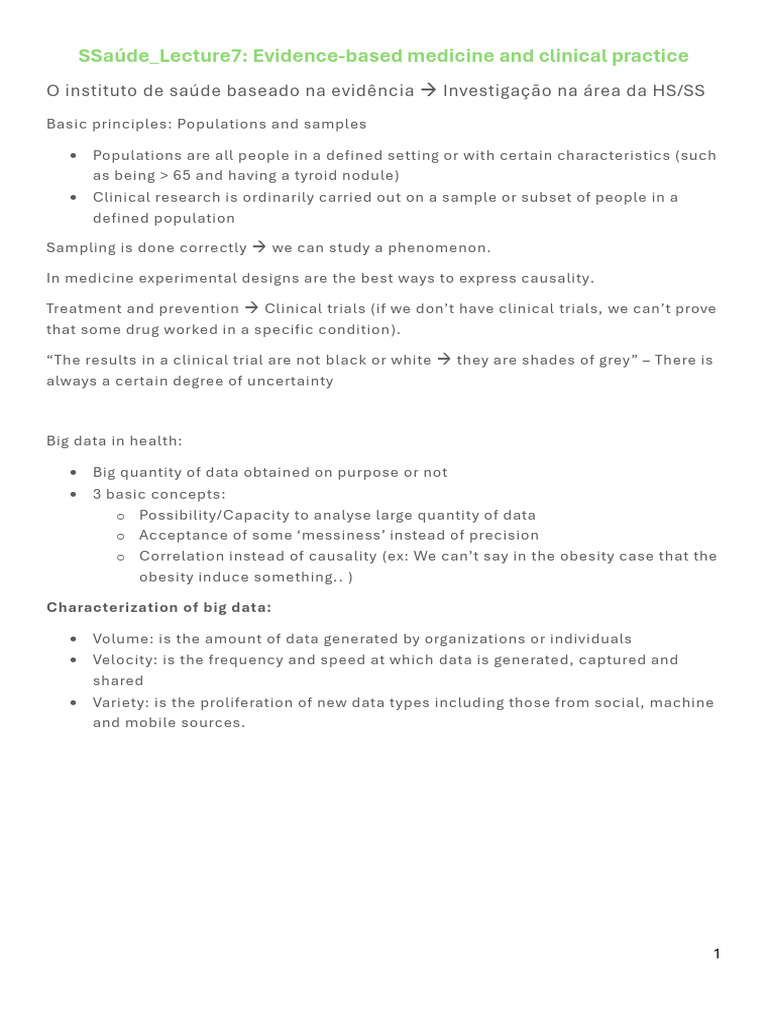 Evidence Based Medicine Clinical Practice | PDF | Causality | Evidence ...