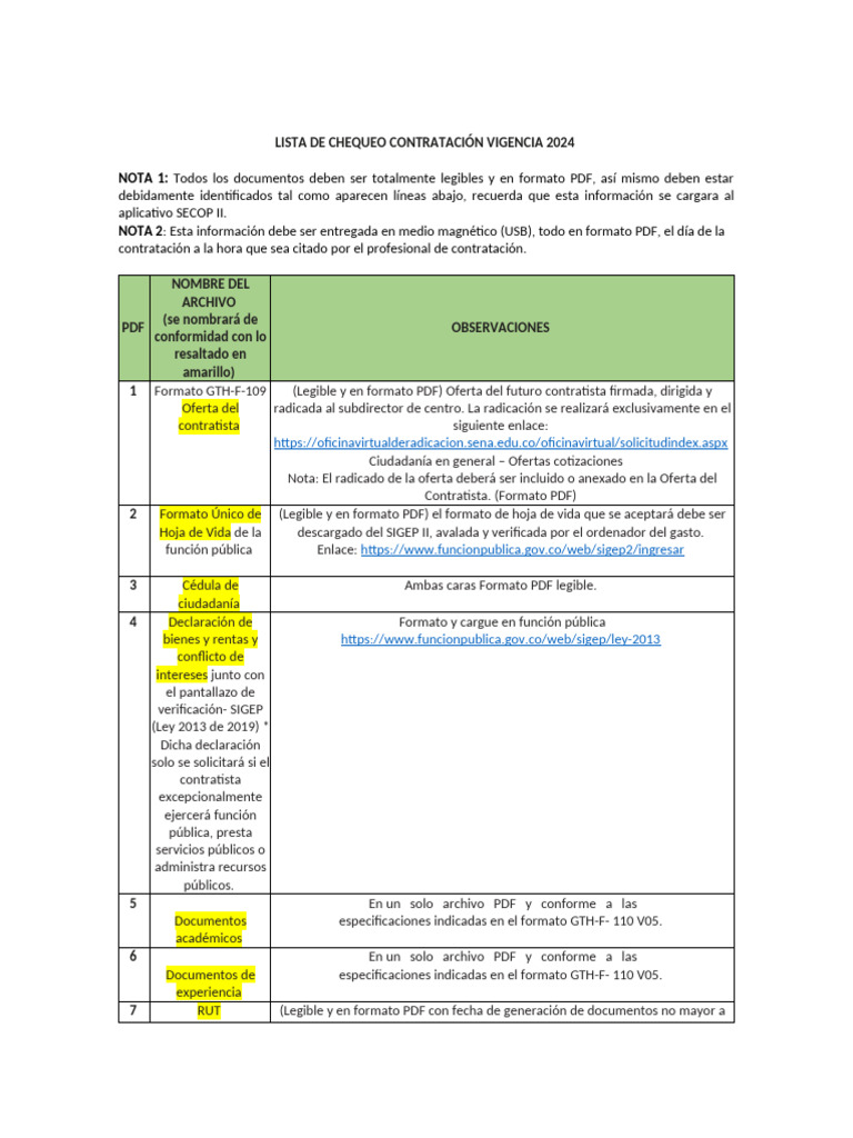 Documentos Secop II | PDF