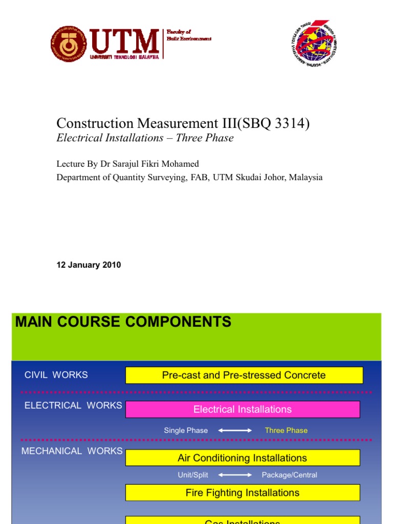 Week 5 Electrical Three Phase | PDF | Electrical Wiring | Cable