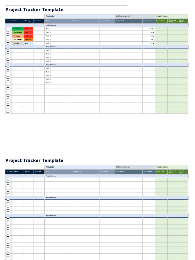 IC Project Tracker Template 8539 - 0 | PDF