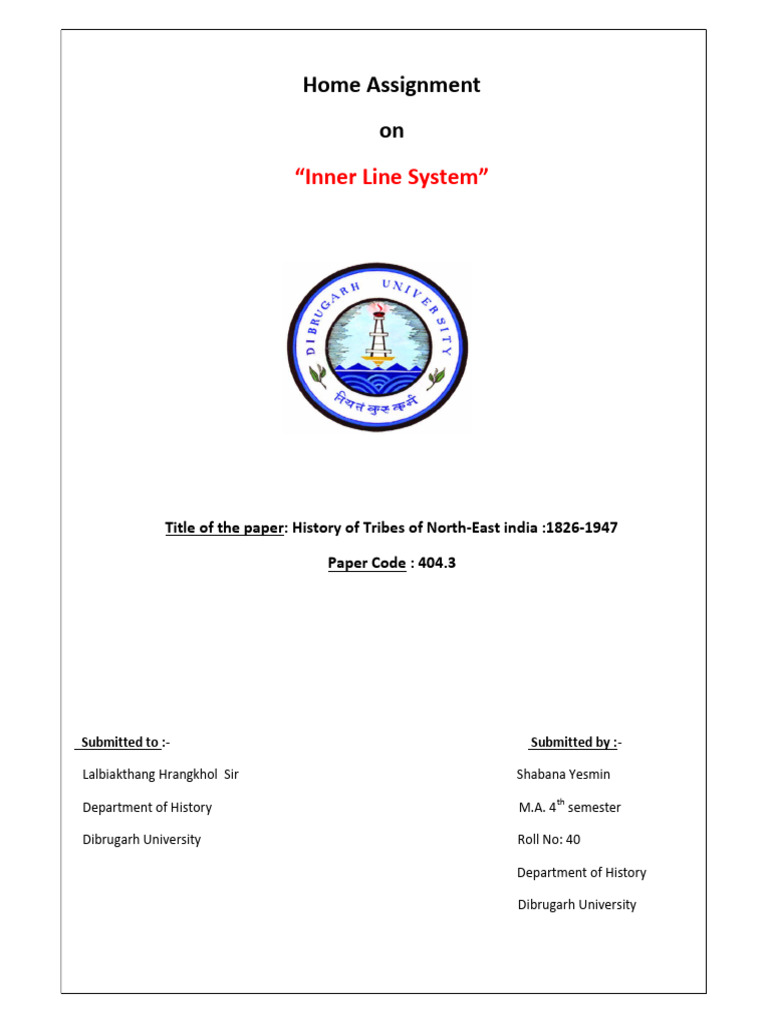 Inner Line System in Northeast India | PDF