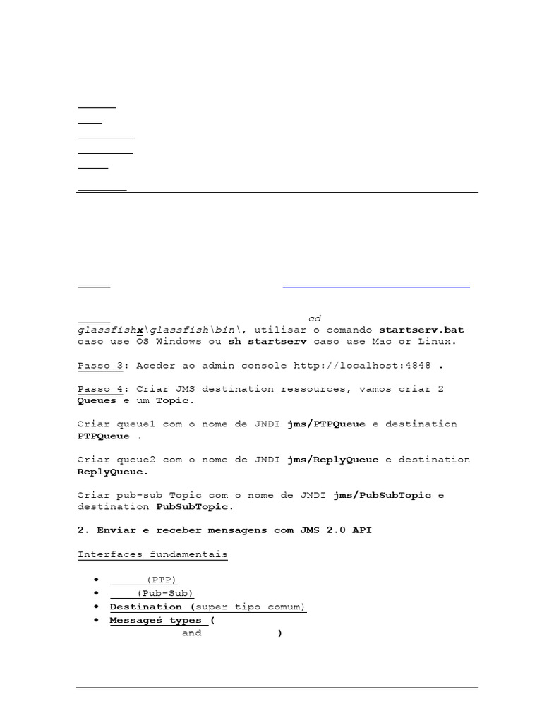 Exercícios de JMS API em MOM | PDF | Arquitetura de software | Programas