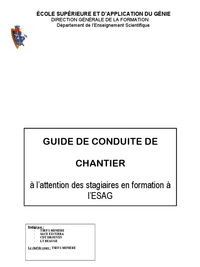 Guide de Conduite de Chantier | PDF | Entrepreneur principal | Fenêtre