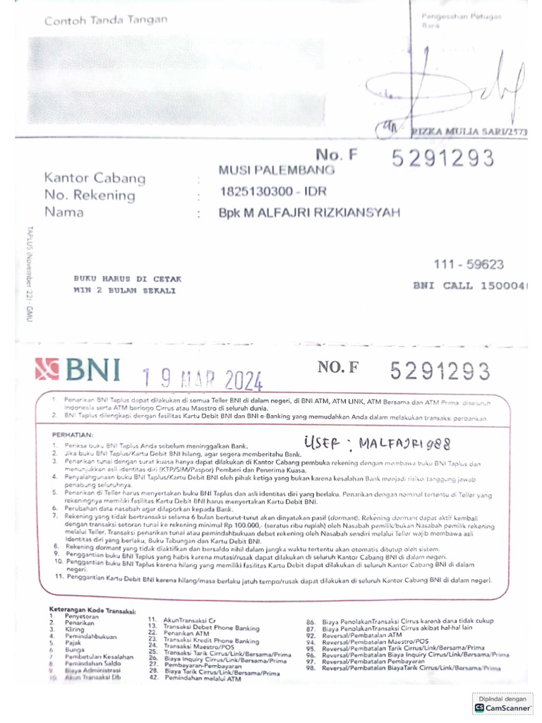 Copy Rekening | PDF