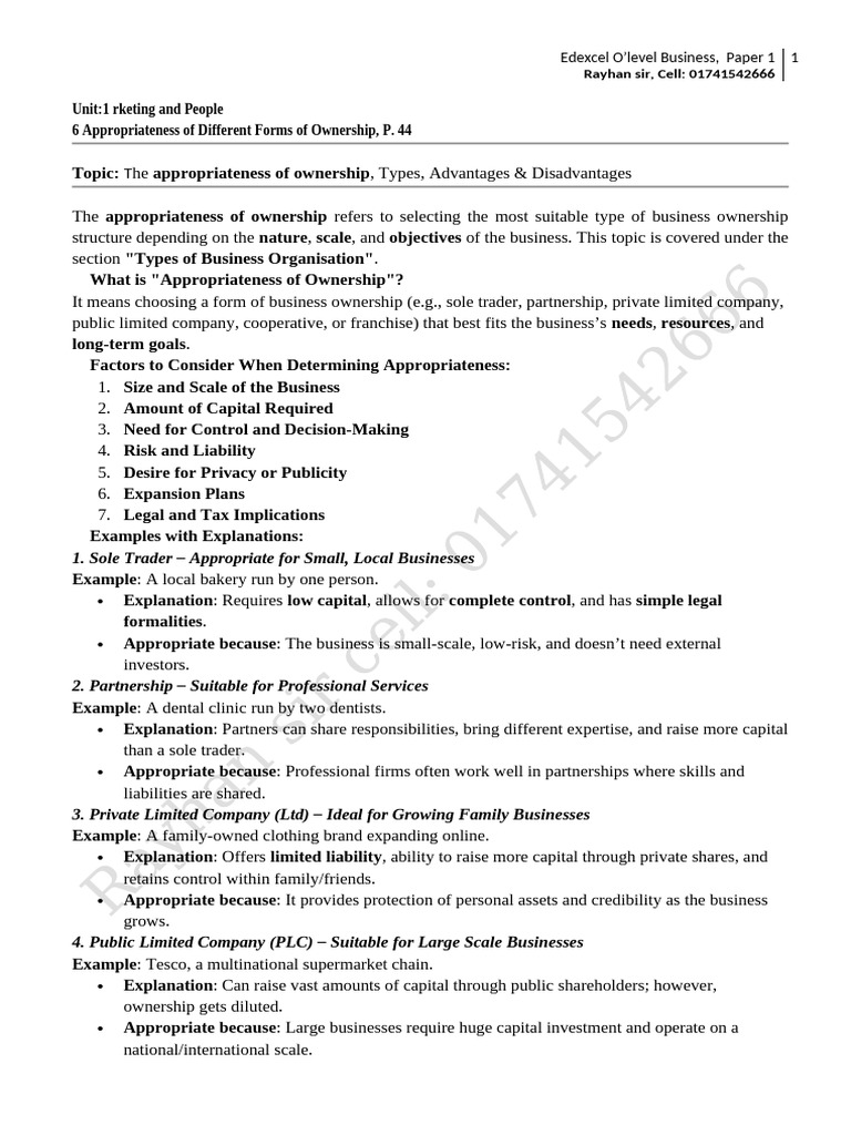 6 Appropriateness, P 44 (2) - 1 | PDF | Franchising | Partnership