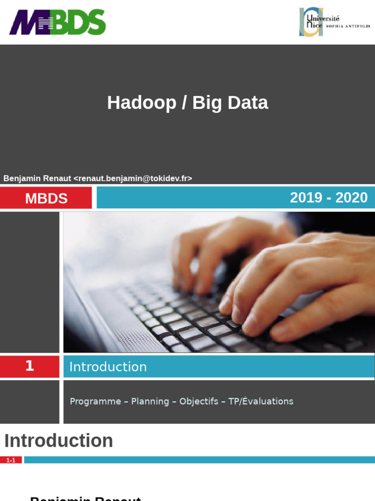 Mbds Big Data Hadoop 2019 2020 Cours 1 | PDF | Apache Hadoop | MapReduce