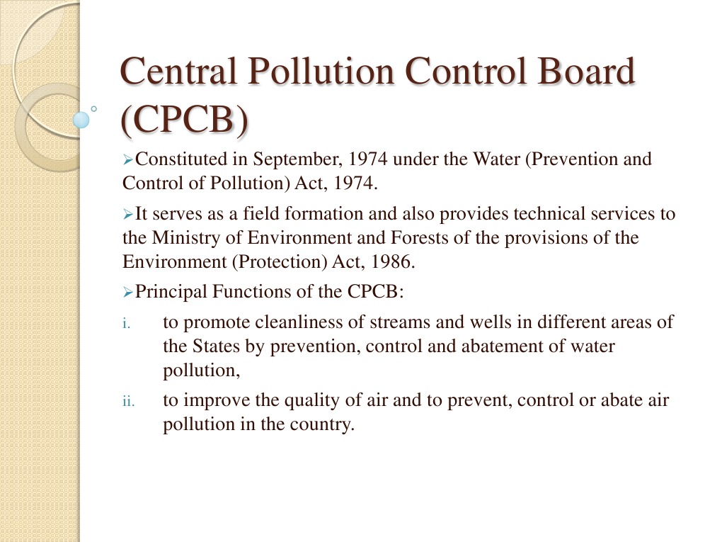 CPCB Water Quality Air Pollution