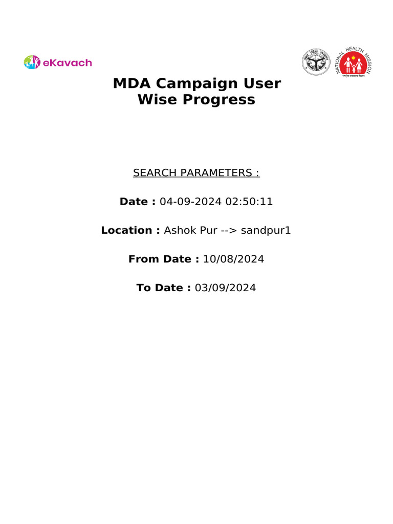 MDA Campaign User Wise Progress - 1725441612769 | PDF