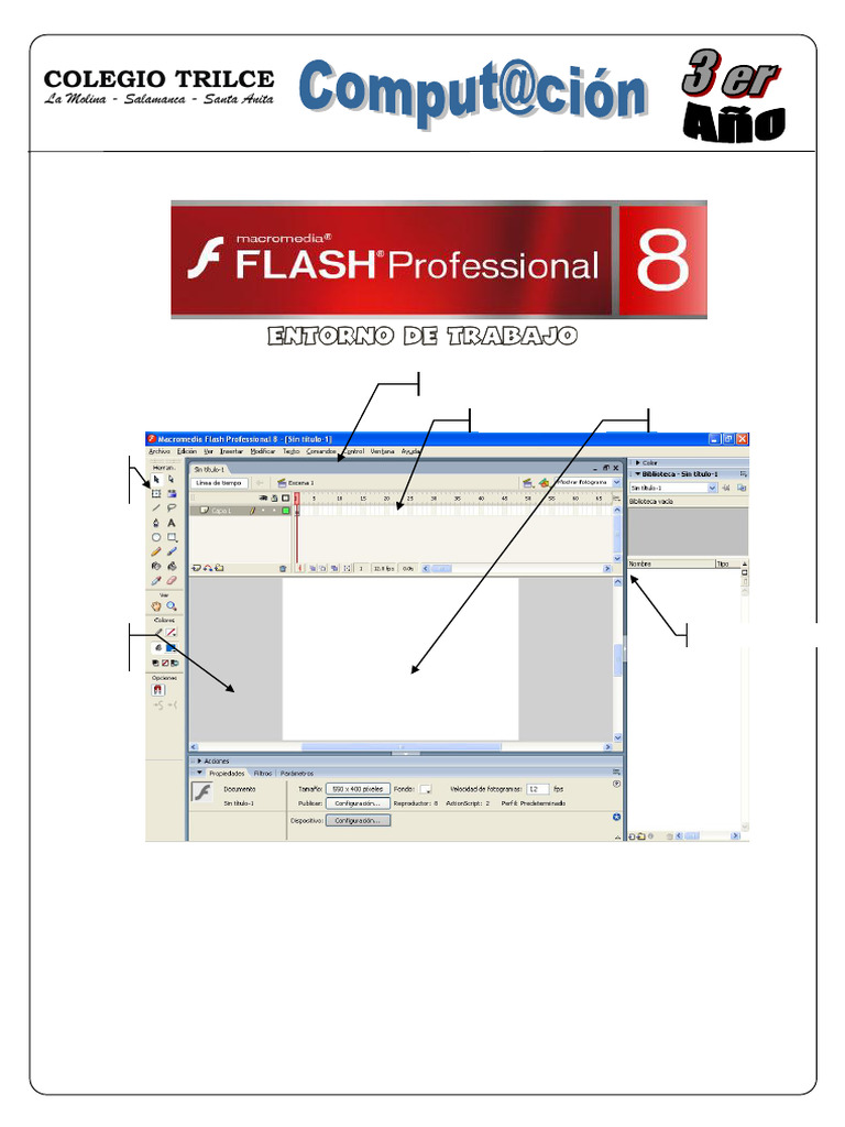 Macromedia Flash 8 3ro | PDF | Botón (Computación) | Software