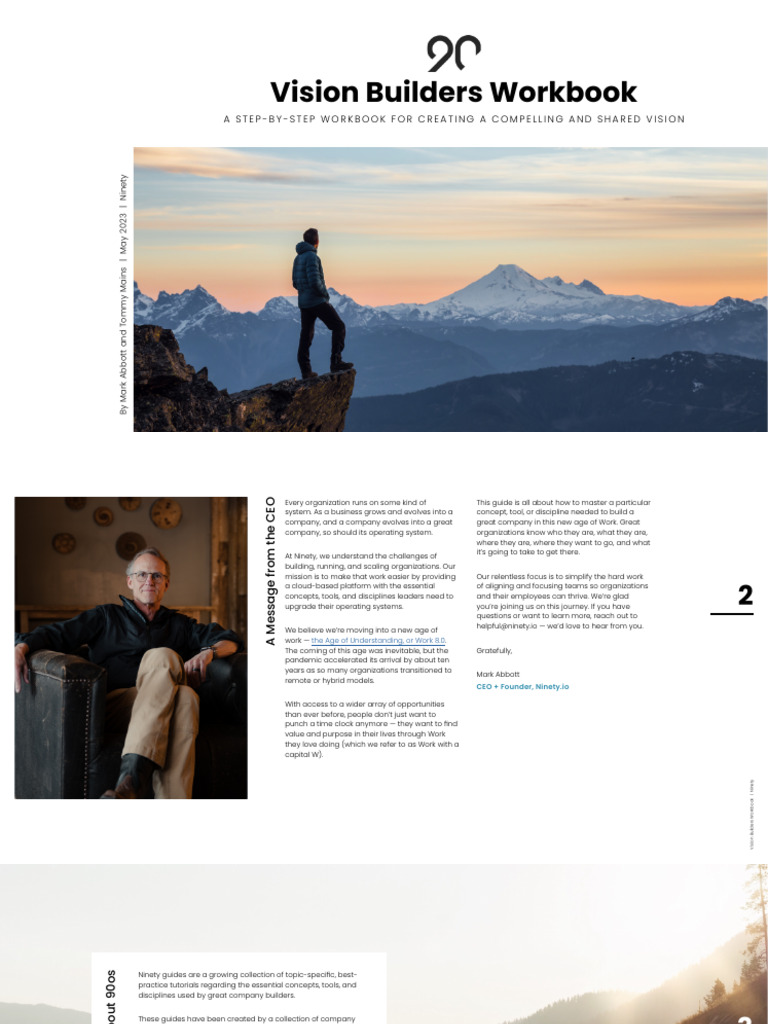 Vision Builders Workbook - Ninety | PDF | Entrepreneurship