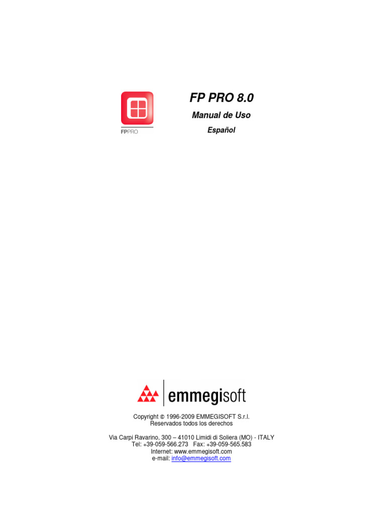 Manual de Instalación FP PRO 8.0 | PDF | Botón (Computación) | Ventana ...