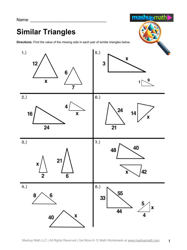 Similar Triangles (A) | PDF