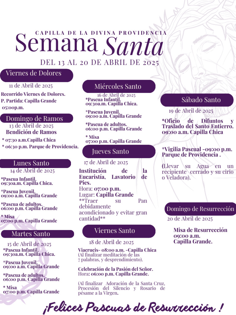 Volante programación semana santa moderno beige morado_20250401_213116 ...
