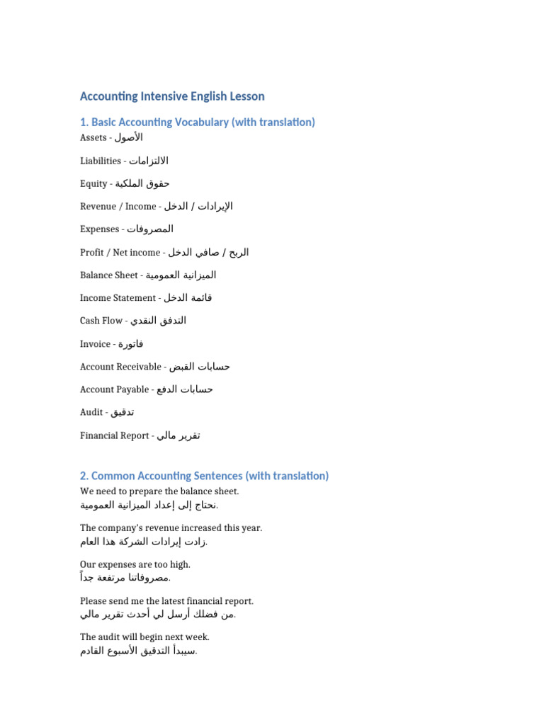 Final Accounting Lesson With Exercises | PDF