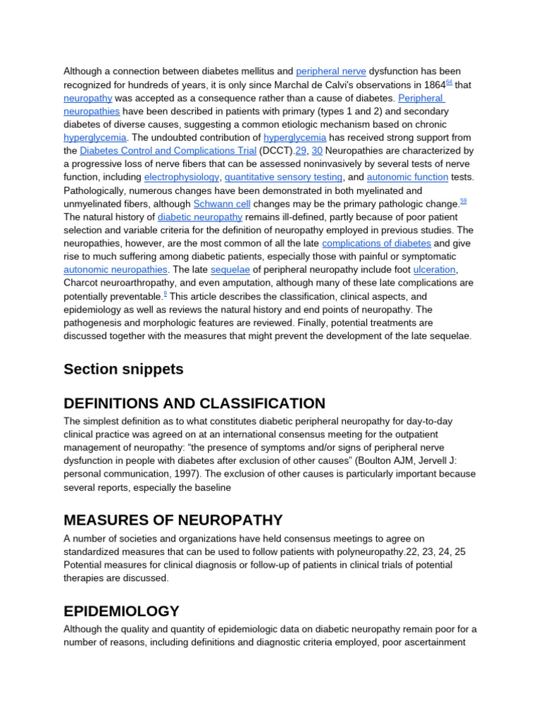 Diabetic Neuropathy | PDF | Peripheral Neuropathy | Diabetes