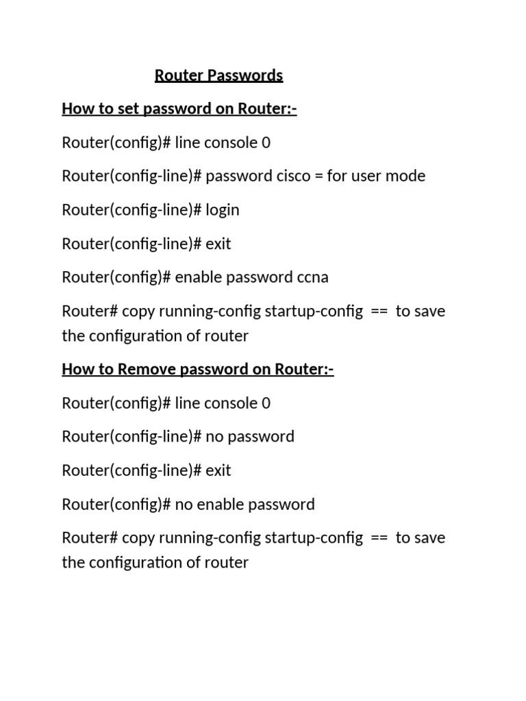 Router Passwords | PDF