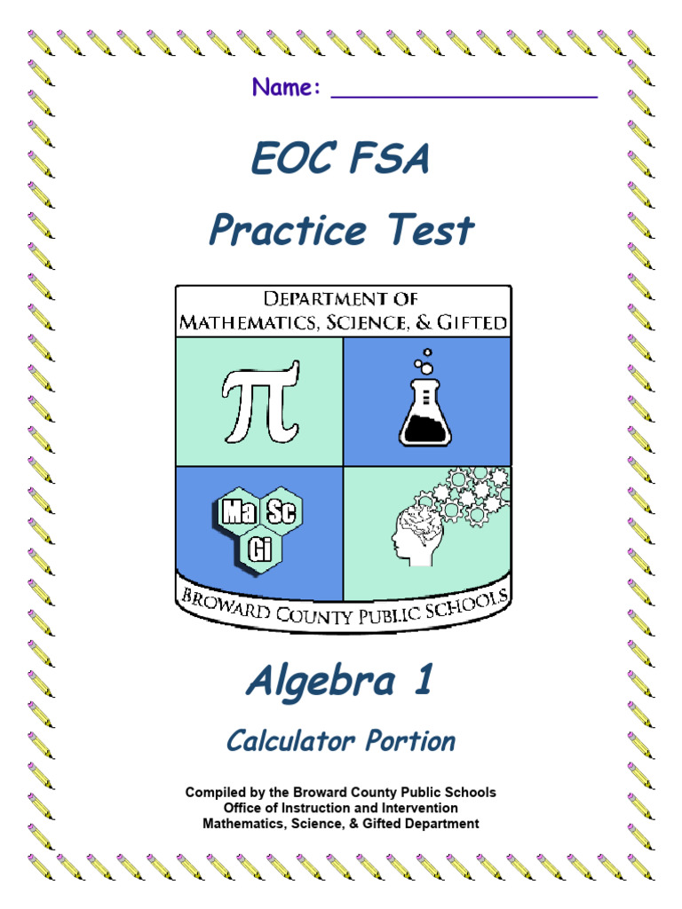 Algebra 1 EOC WOB #1 | PDF | Foot (Unit) | Function (Mathematics)