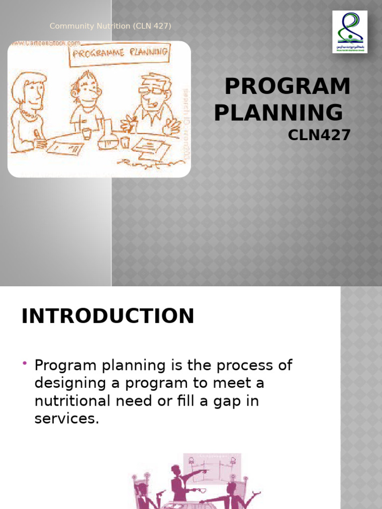 7 - Principles of Effective Planning - Part 1 - Program Planning 2 ...