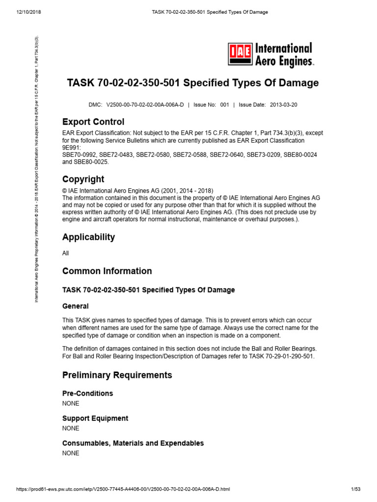 Specified Types of Damage Guide | PDF | Wear | Friction