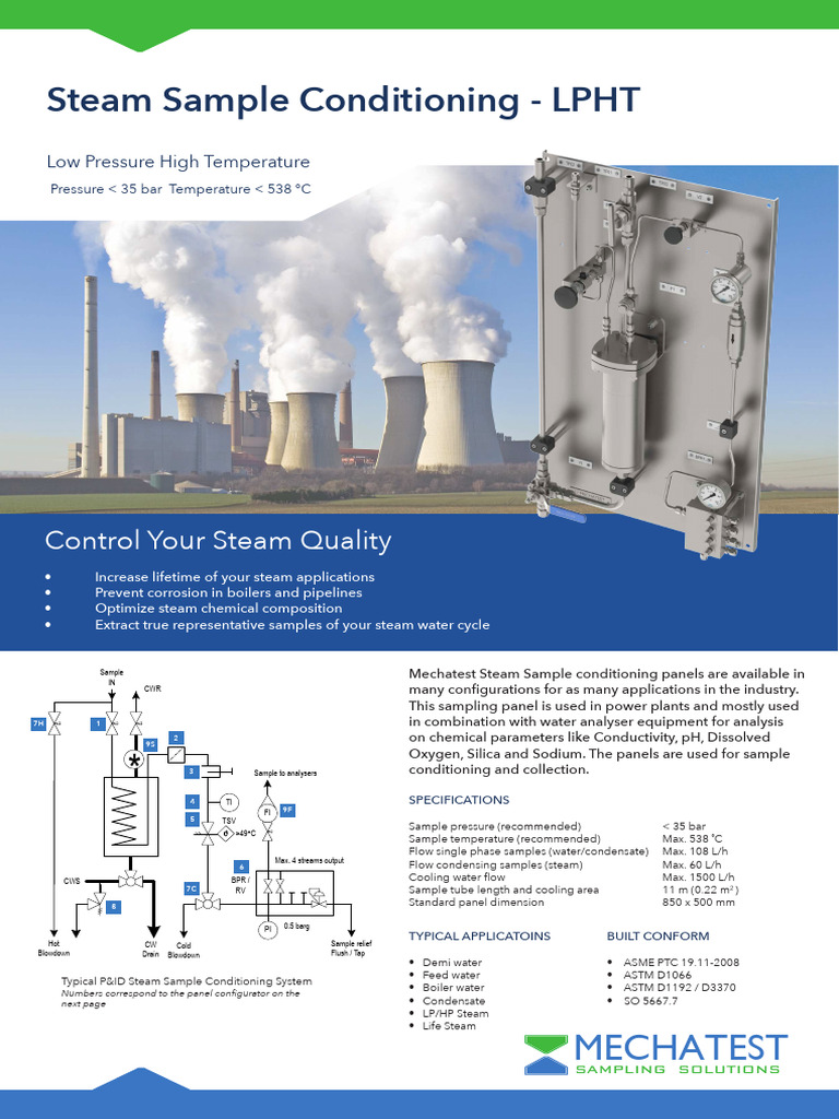 Mechatest Steam Sampling Solutions | PDF | Valve | Steam