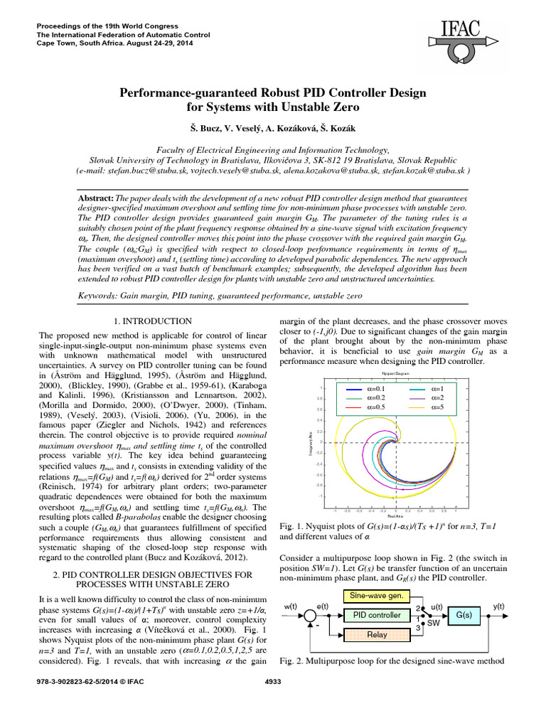 Robust PID Controller Design Method | PDF | Control Theory | Applied ...