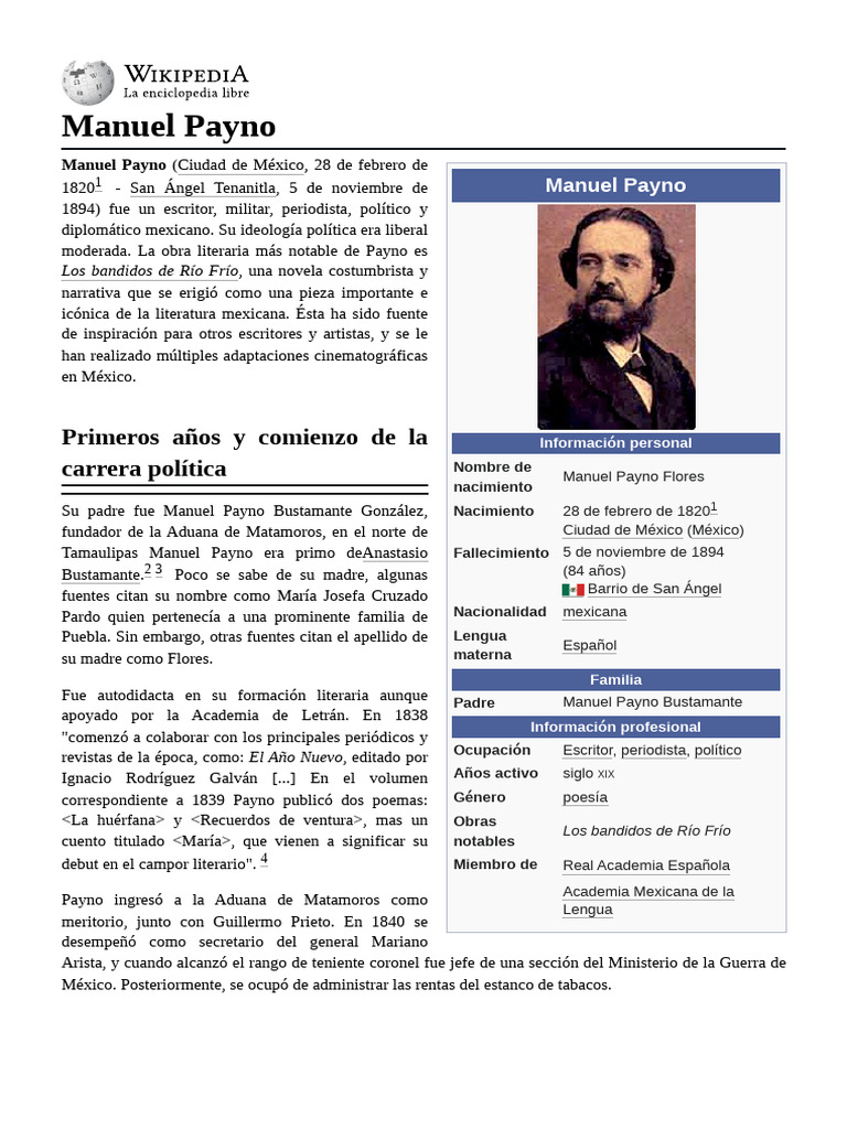 Manuel Payno | PDF