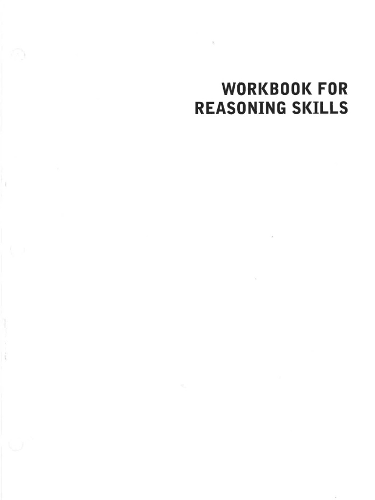 Workbook For Reasoning Skills 1 | PDF