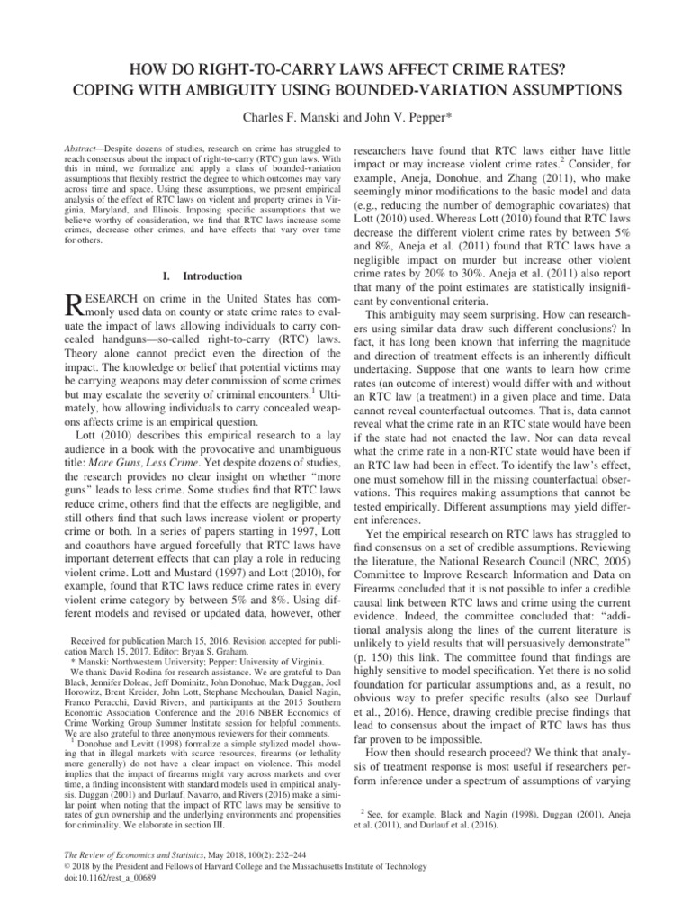 article DID | PDF | Concealed Carry In The United States | Statistical ...