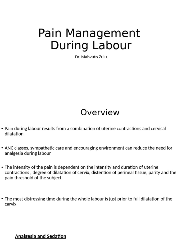 Labour Pain Management Techniques | PDF | Childbirth | Analgesic