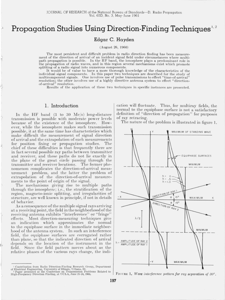 Radio Direction Finding Techniques | PDF | Waves | Electromagnetic ...