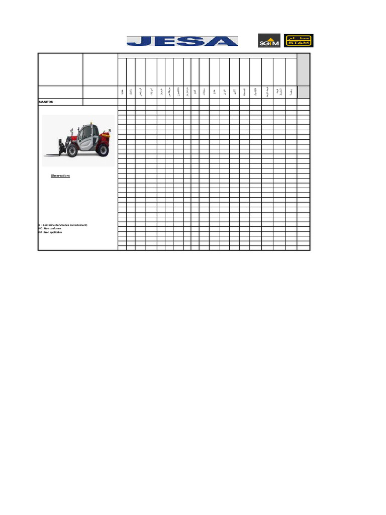 MANITOU Check-Liste | PDF