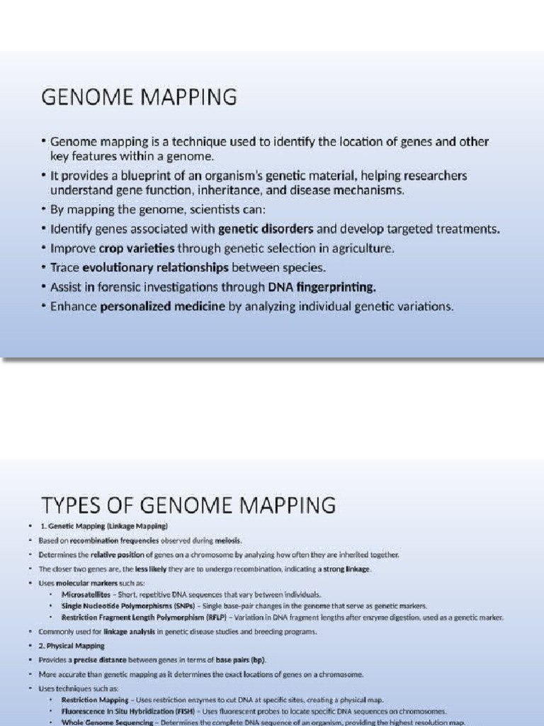 Genome Mapping | PDF