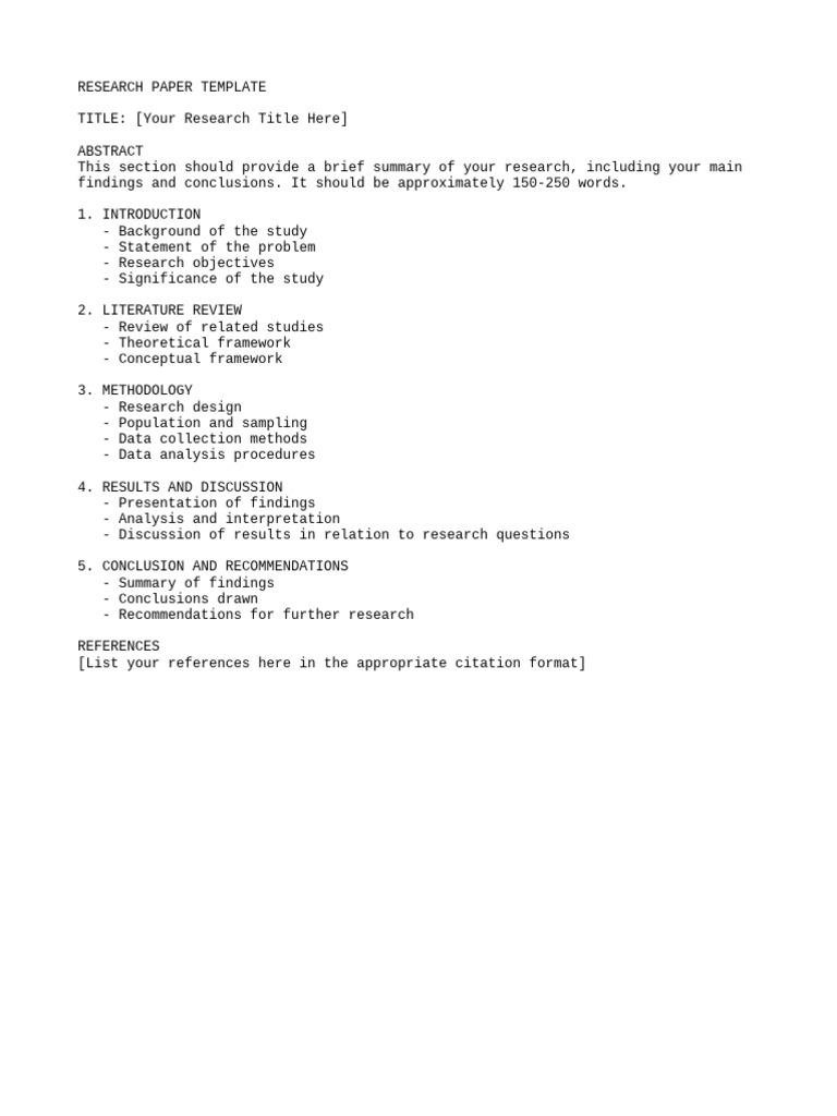 Research Paper Template | PDF