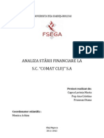 Analiza Financiara Comat Cluj