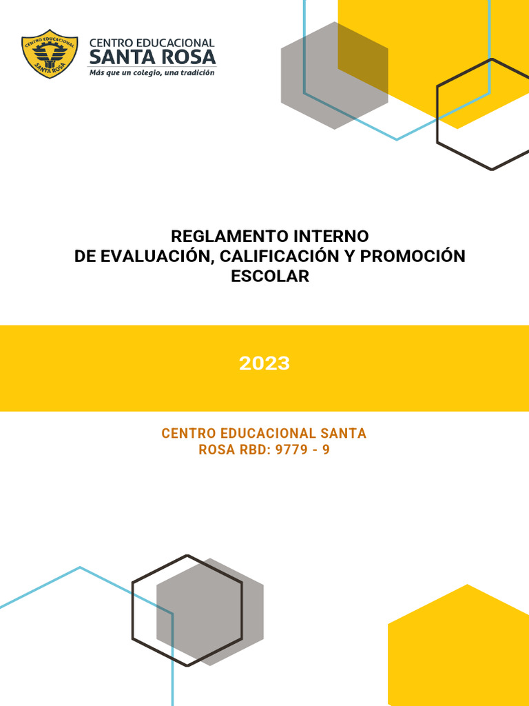 Reglamento Evaluación Escolar 2023 | PDF | Evaluación | Plan de estudios