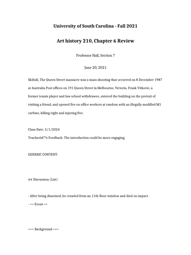 Art History 210 Chapter 6 Review | PDF