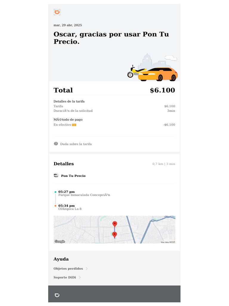 DiDi - Recibo - 2 | PDF