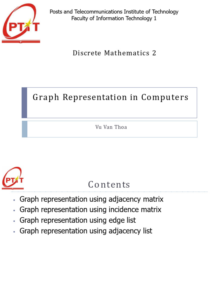 Graph Representation Techniques in Computing | PDF | Vertex (Graph ...