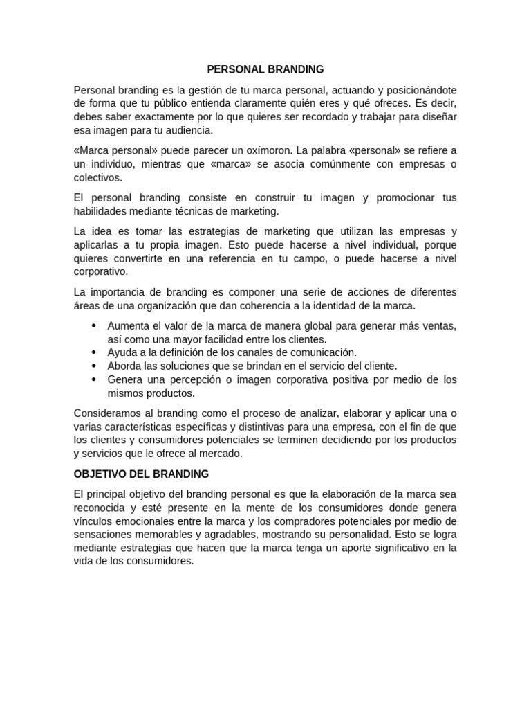 Estrategias de Personal Branding | PDF | Gestión de la marca | Marca
