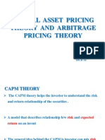 Capital Asset Pricing Theory and Arbitrage Pricing Theory