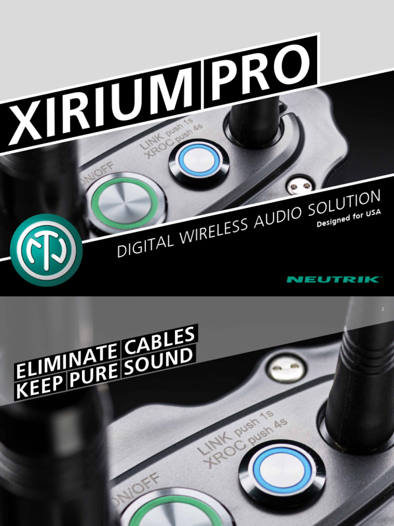 XIRIUM PRO: Wireless Audio Solution | PDF | Sampling (Signal Processing ...