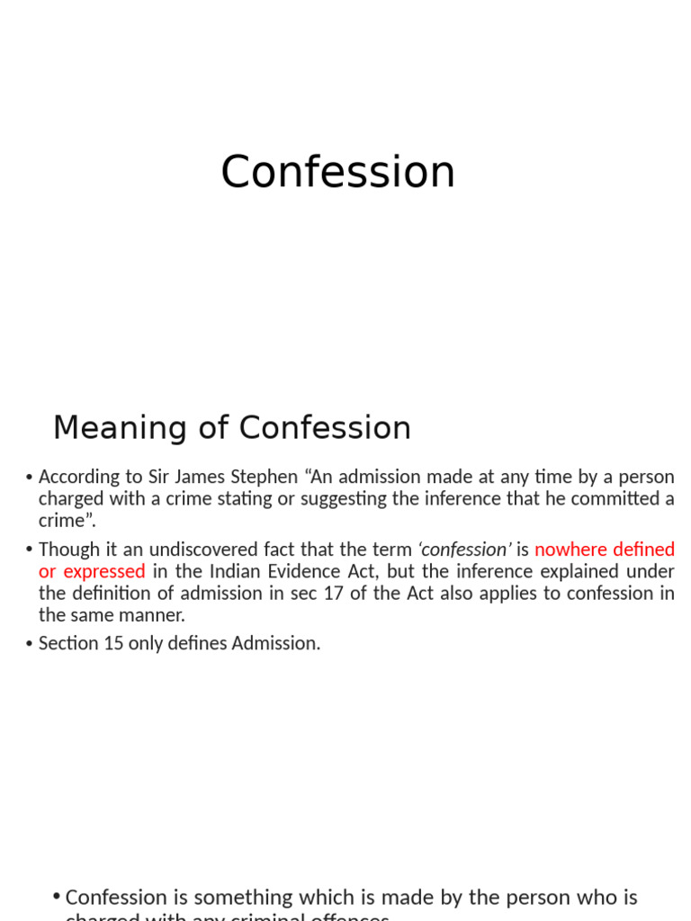 Confession | PDF