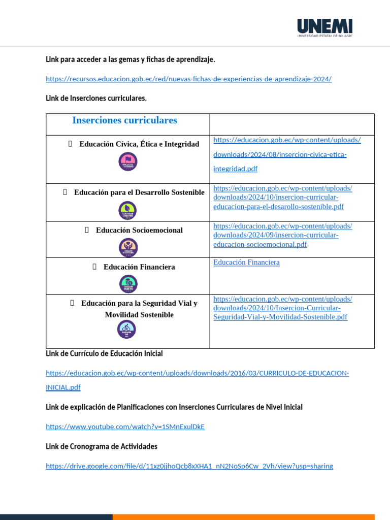 Inserciones Curriculares 2024 | PDF | Aprendizaje | Plan de estudios