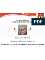 A Presentation On Final Year Project Stage - I: Department of Computer Engineering