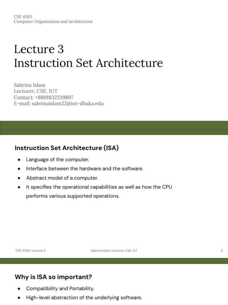 Instruction Set Architecture Overview | PDF | Computer Data ...
