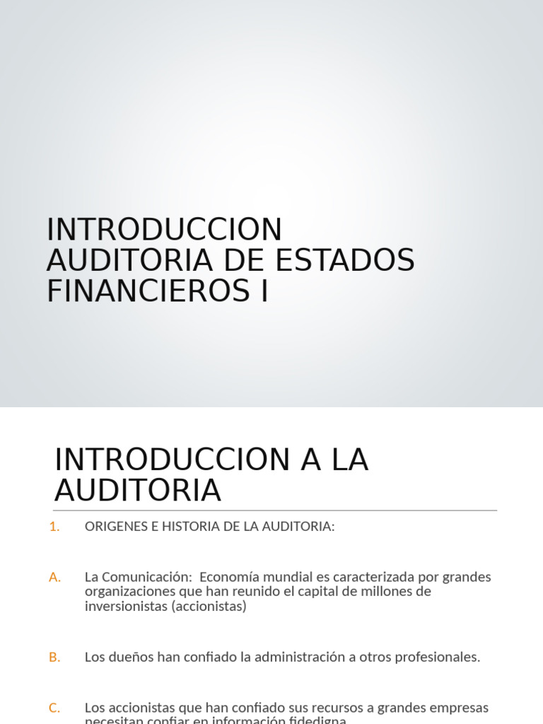 Historia y Normas de Auditoría Financiera | PDF | Auditoría | Contabilidad