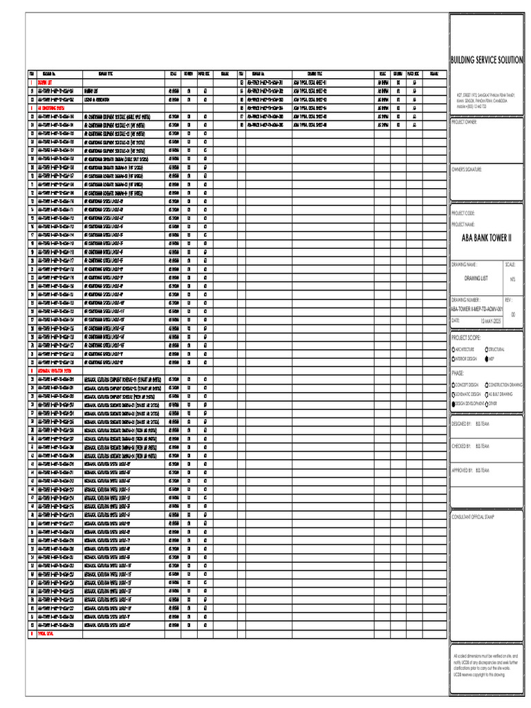 Drawing List | PDF