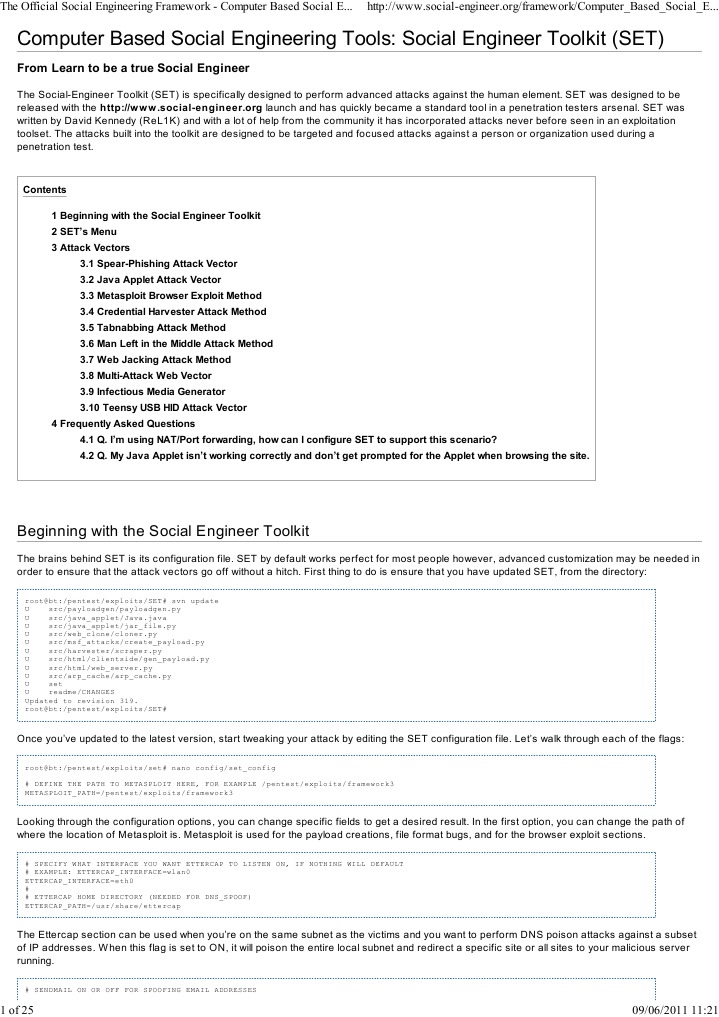 The Official Social Engineering Framework - Computer Based Social ...