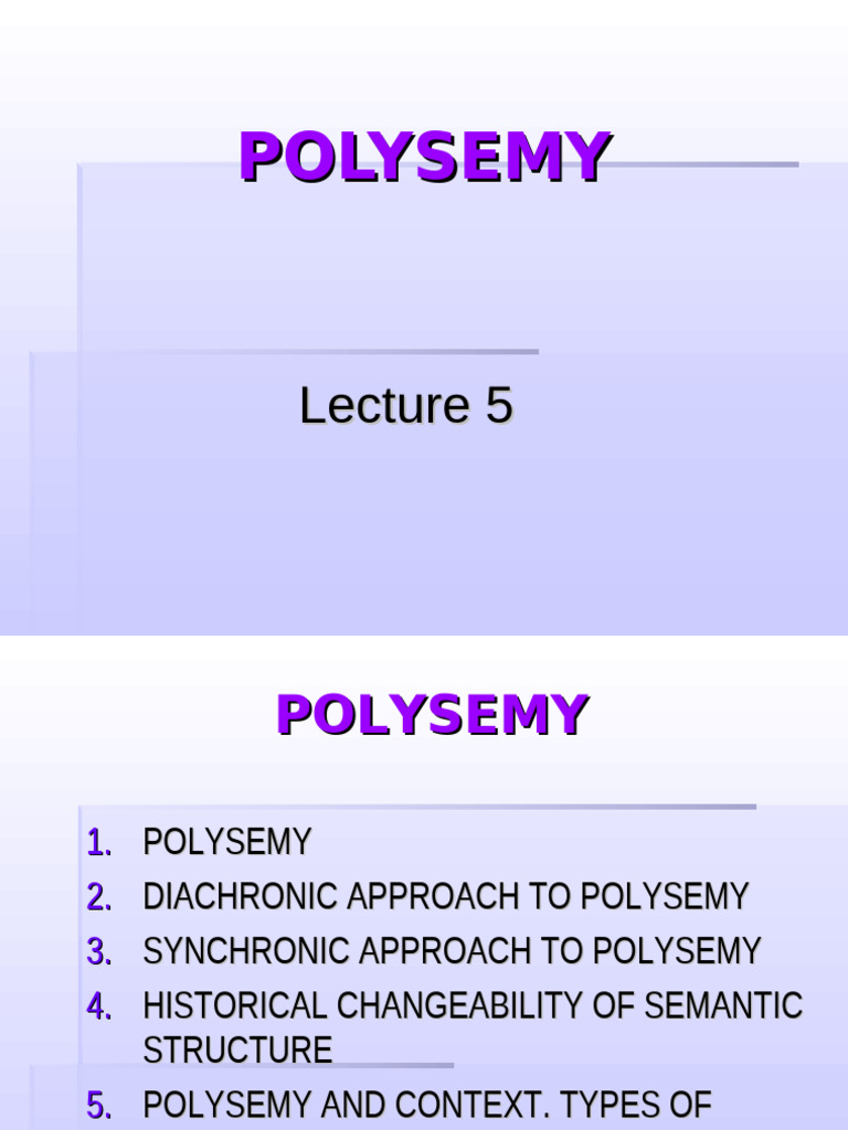 Pr5 Polysemyt | PDF | Semantics | Word